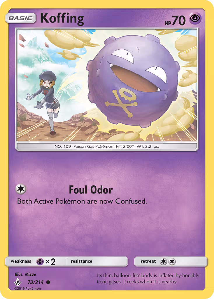 Koffing 73/214 Pokemon card