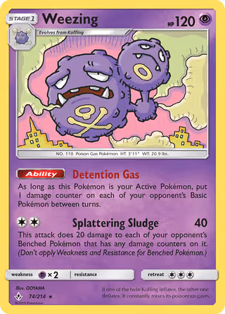 Weezing 74/214 Pokemon card