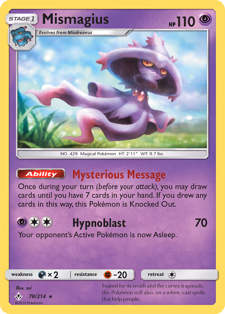 Mismagius 78/214 Pokemon card
