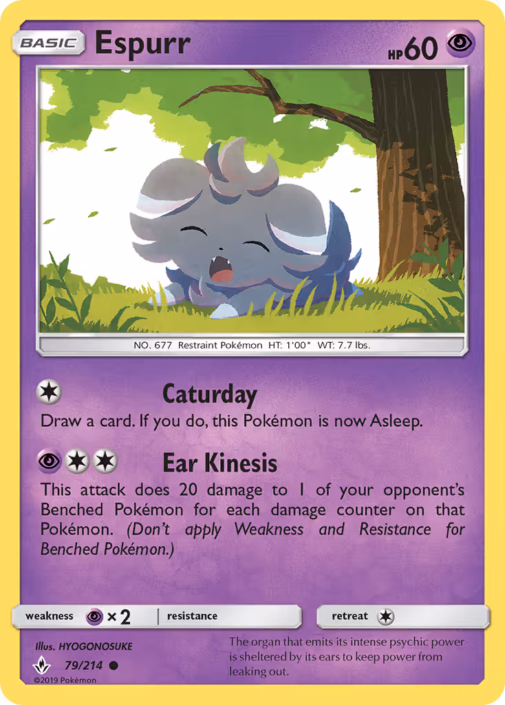 Espurr 79/214 Pokemon card