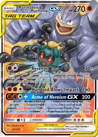 Marshadow & Machamp GX 82/214 Pokemon card