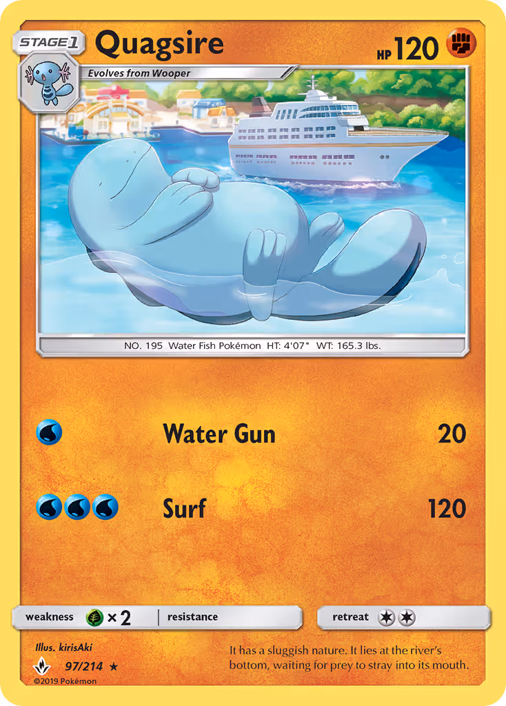 Quagsire 97/214 Pokemon card