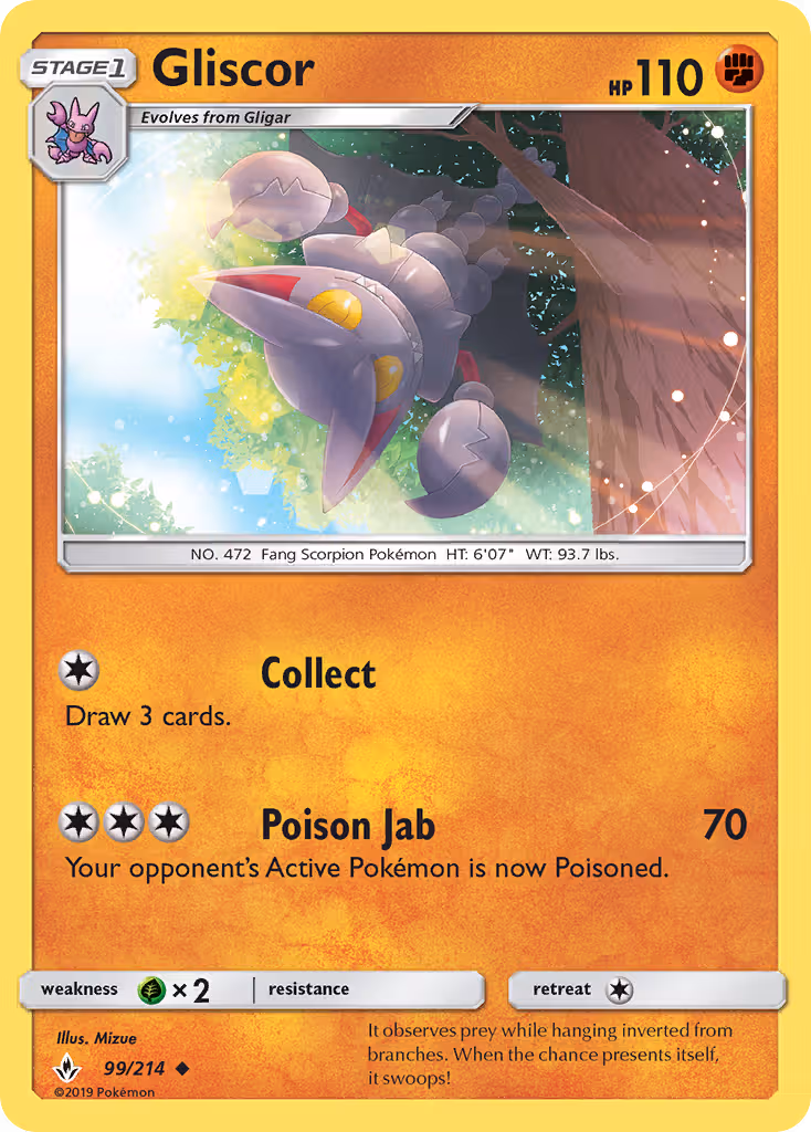 Gliscor 99/214 Pokemon card