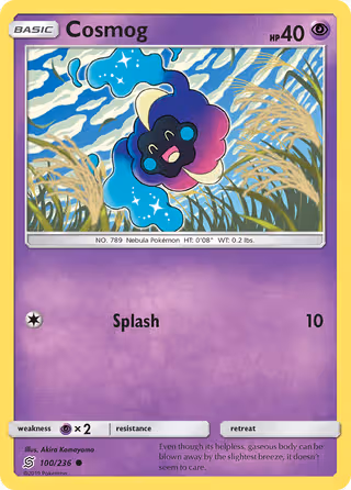Cosmog 100/236 Pokemon card