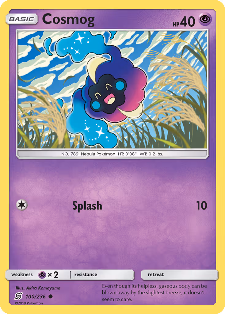 Cosmog 100/236 Pokemon card