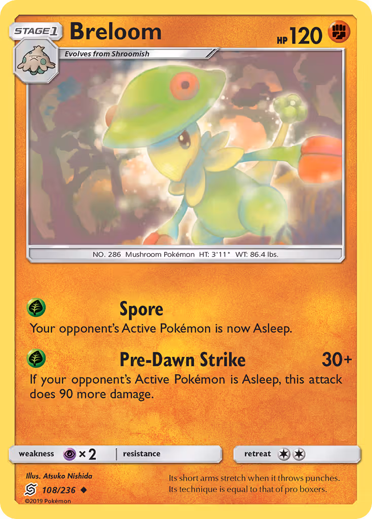 Breloom 108/236 Pokemon card