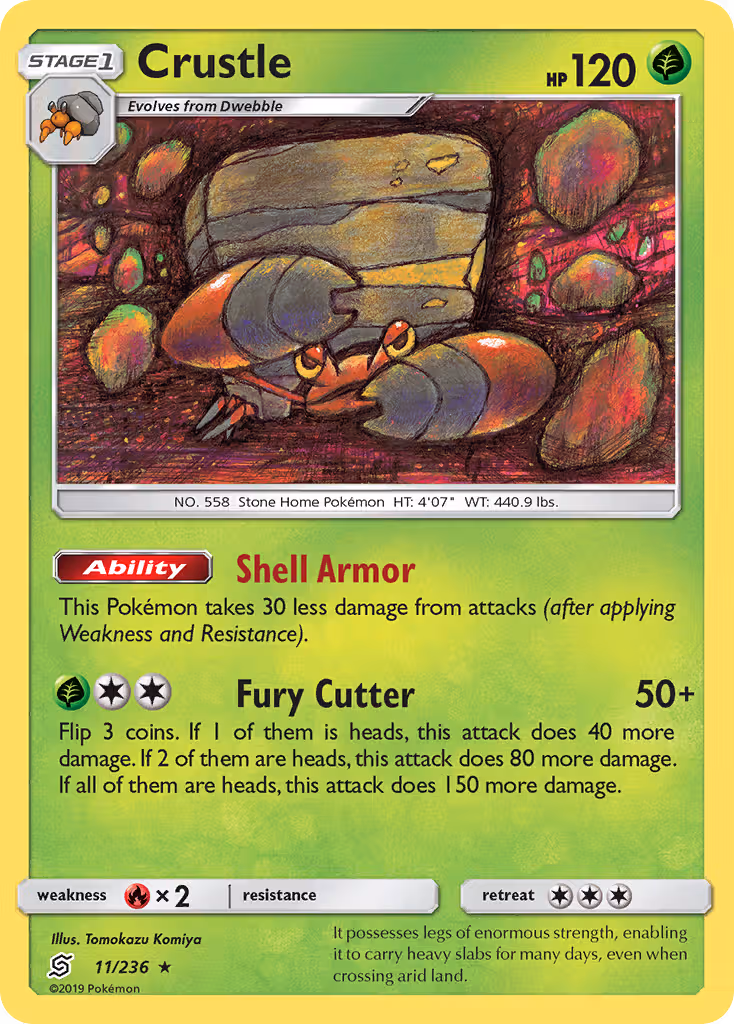 Crustle 11/236 Pokemon card