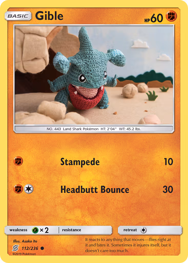 Gible 112/236 Pokemon card