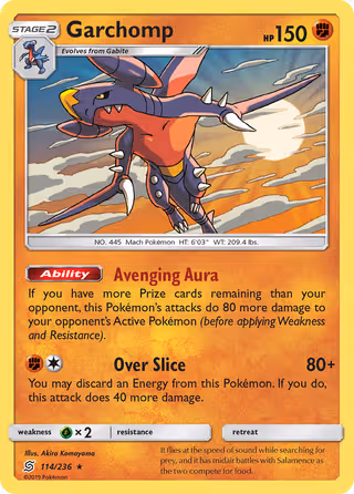 Garchomp 114/236 Pokemon card