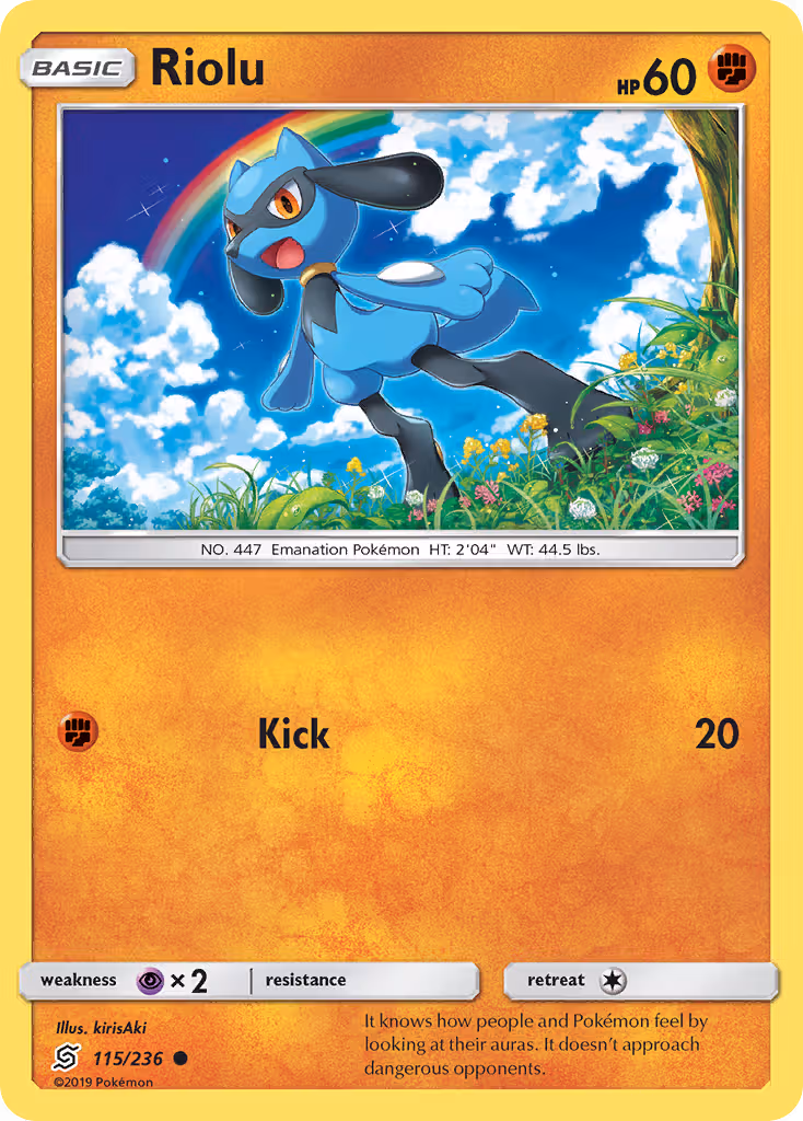 Riolu 115/236 Pokemon card