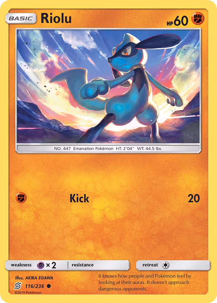 Riolu 116/236 Pokemon card