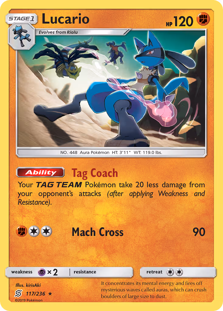 Lucario 117/236 Pokemon card