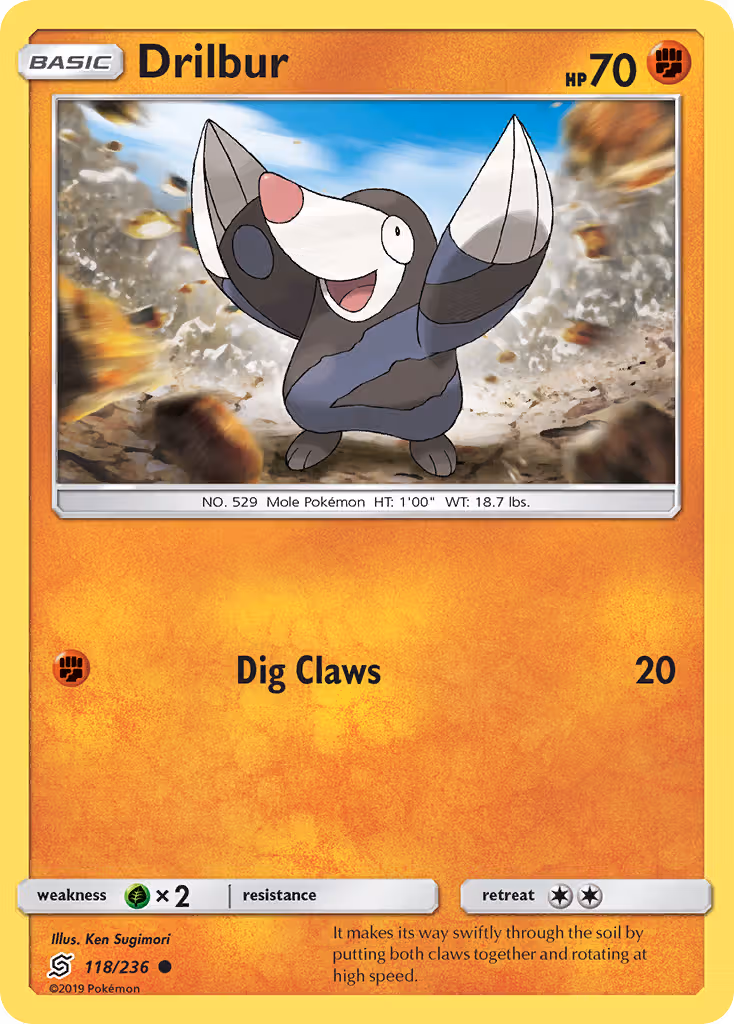 Drilbur 118/236 Pokemon card
