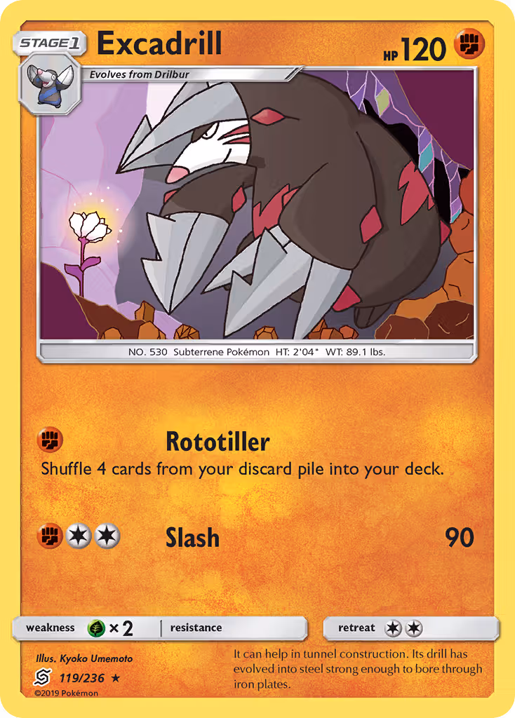 Excadrill 119/236 Pokemon card
