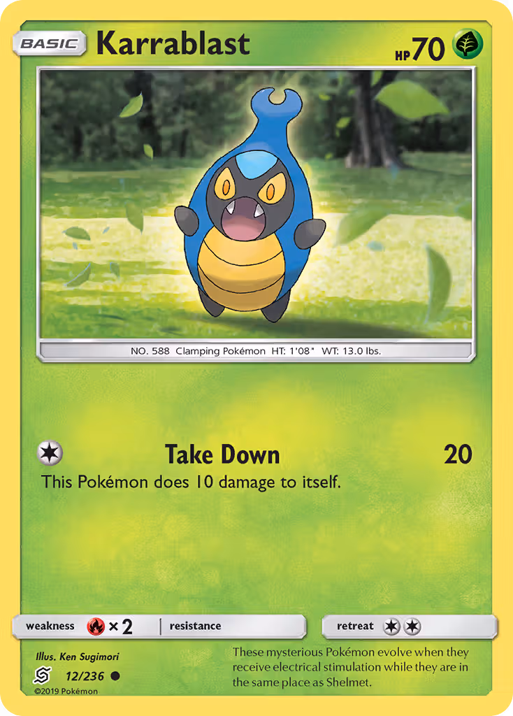 Karrablast 12/236 Pokemon card