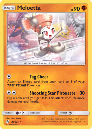 Meloetta 123/236 Pokemon card