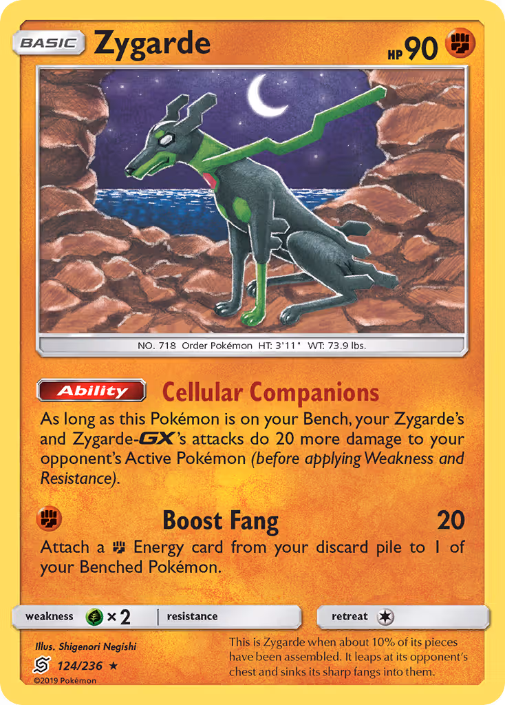 Zygarde 124/236 Pokemon card