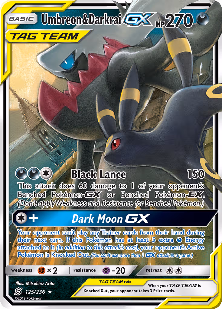 Umbreon & Darkrai GX 125/236 Pokemon card