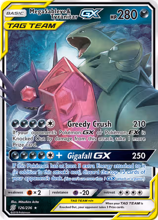 Mega Sableye & Tyranitar GX 126/236 Pokemon card