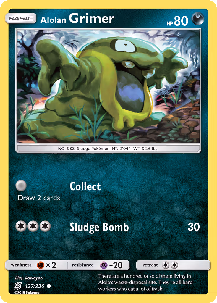 Alolan Grimer 127/236 Pokemon card