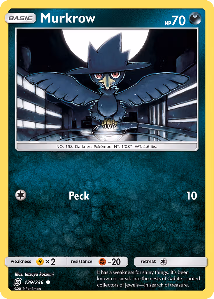 Murkrow 129/236 Pokemon card