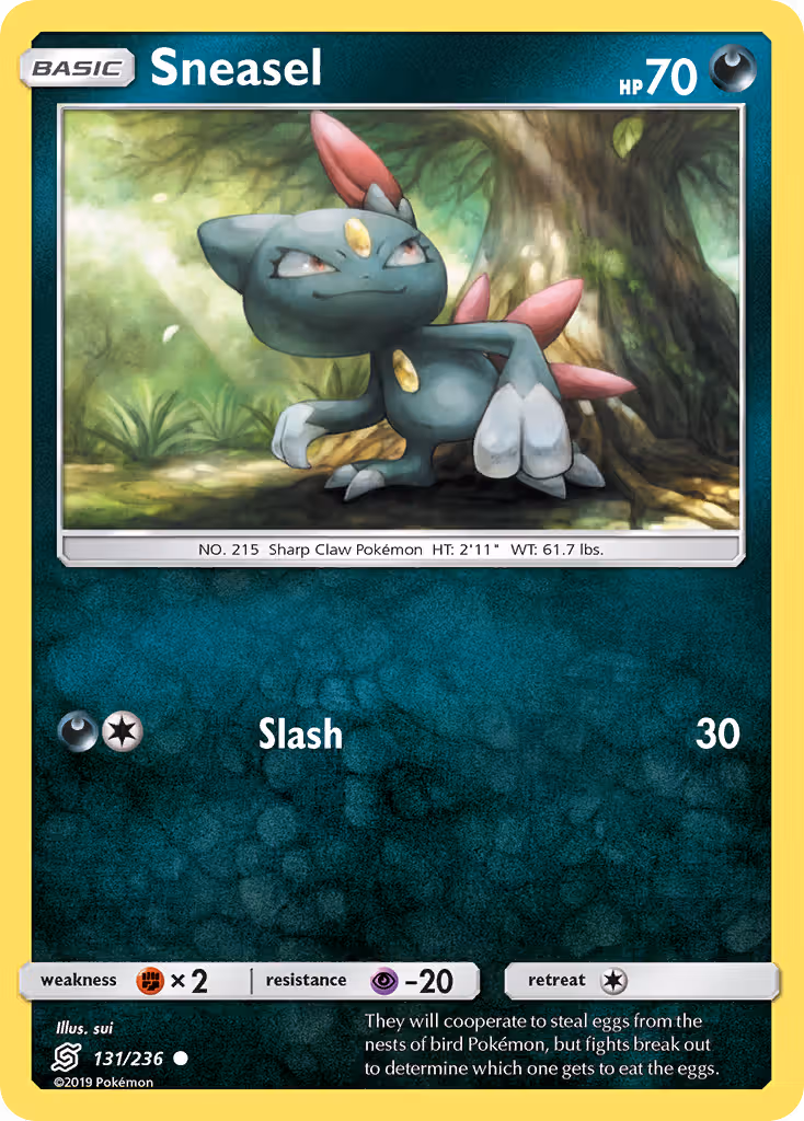 Sneasel 131/236 Pokemon card