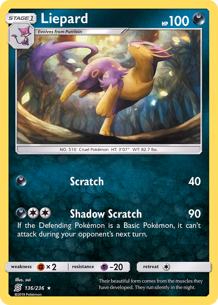 Liepard 136/236 Pokemon card