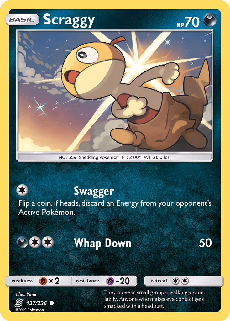 Scraggy 137/236 Pokemon card