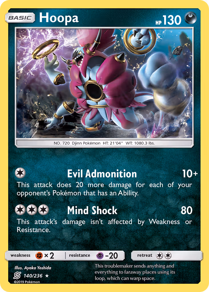 Hoopa 140/236 Pokemon card