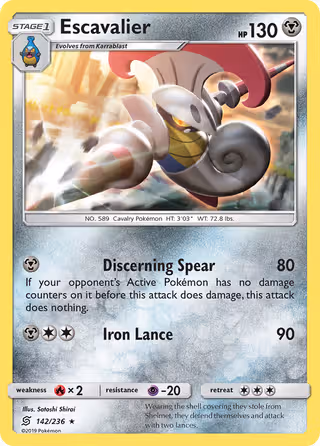Escavalier 142/236 Pokemon card