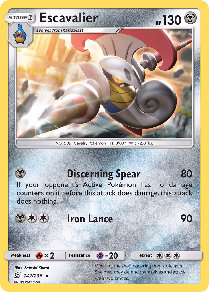 Escavalier 142/236 Pokemon card