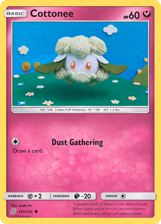 Cottonee 143/236 Pokemon card