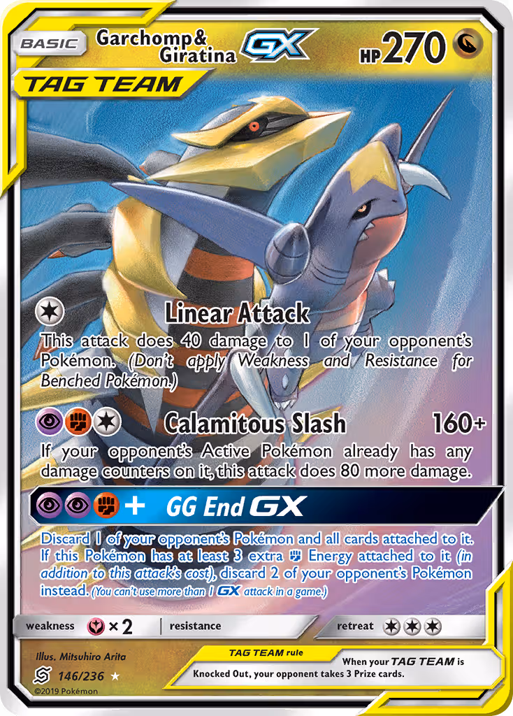 Garchomp & Giratina GX 146/236 Pokemon card