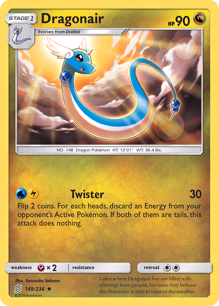 Dragonair 149/236 Pokemon card