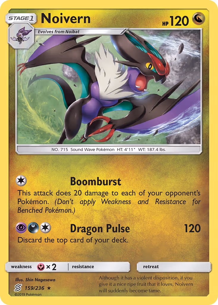 Noivern 159/236 Pokemon card