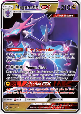 Naganadel GX 160/236 Pokemon card