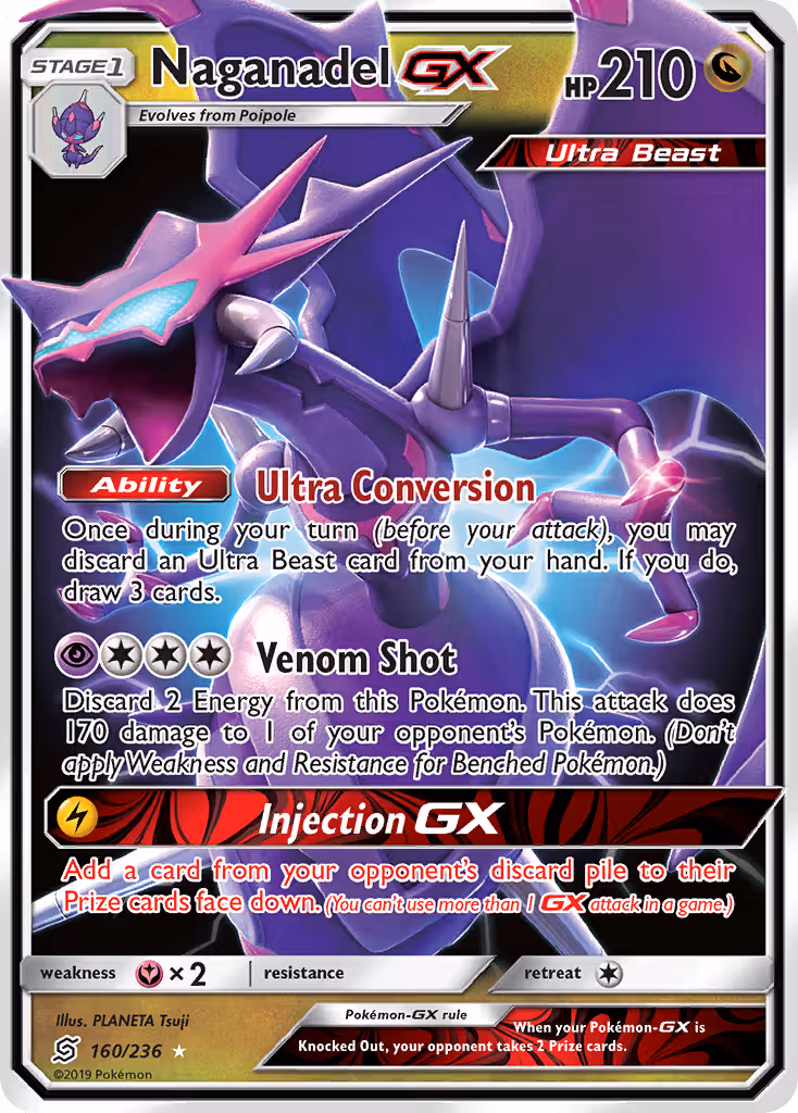 Naganadel GX 160/236 Pokemon card