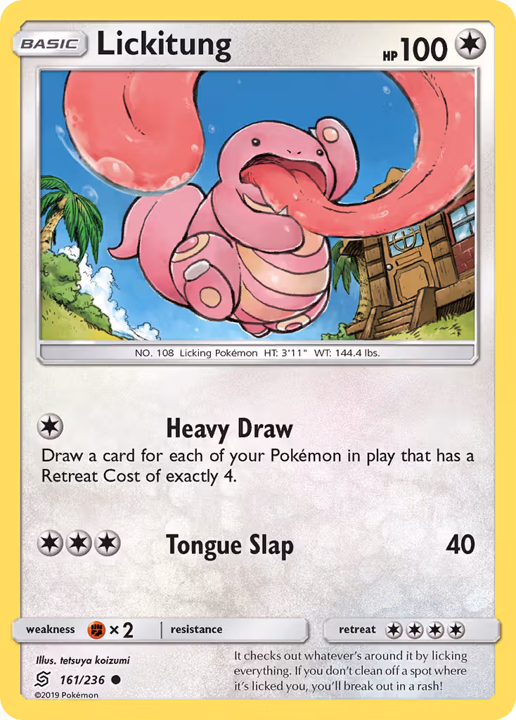 Lickitung 161/236 Pokemon card
