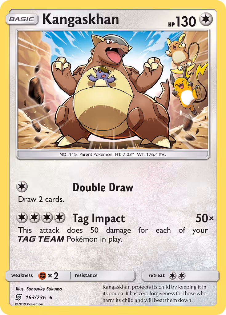Kangaskhan 163/236 Pokemon card
