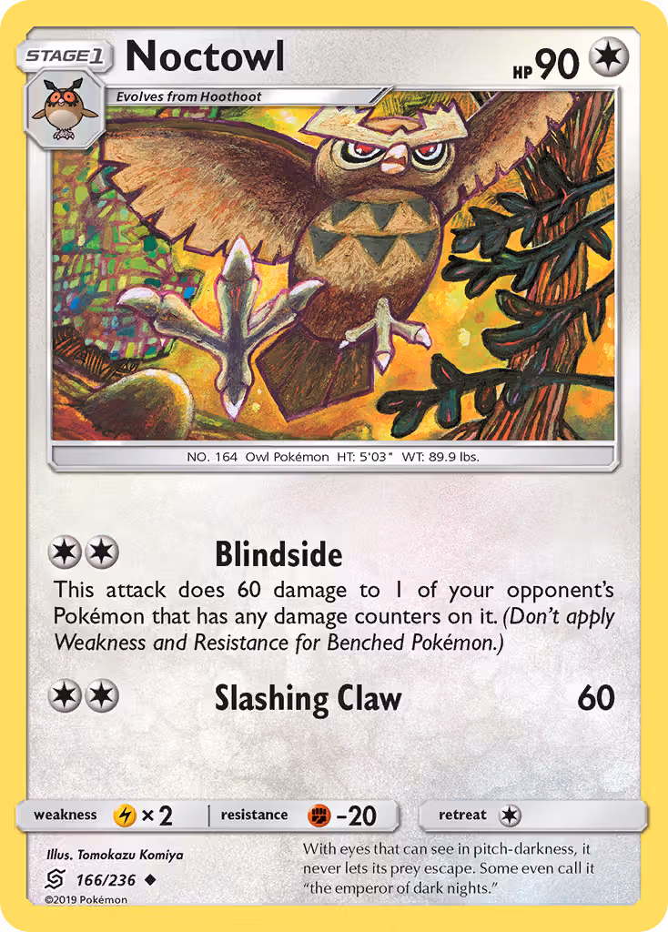 Noctowl 166/236 Pokemon card