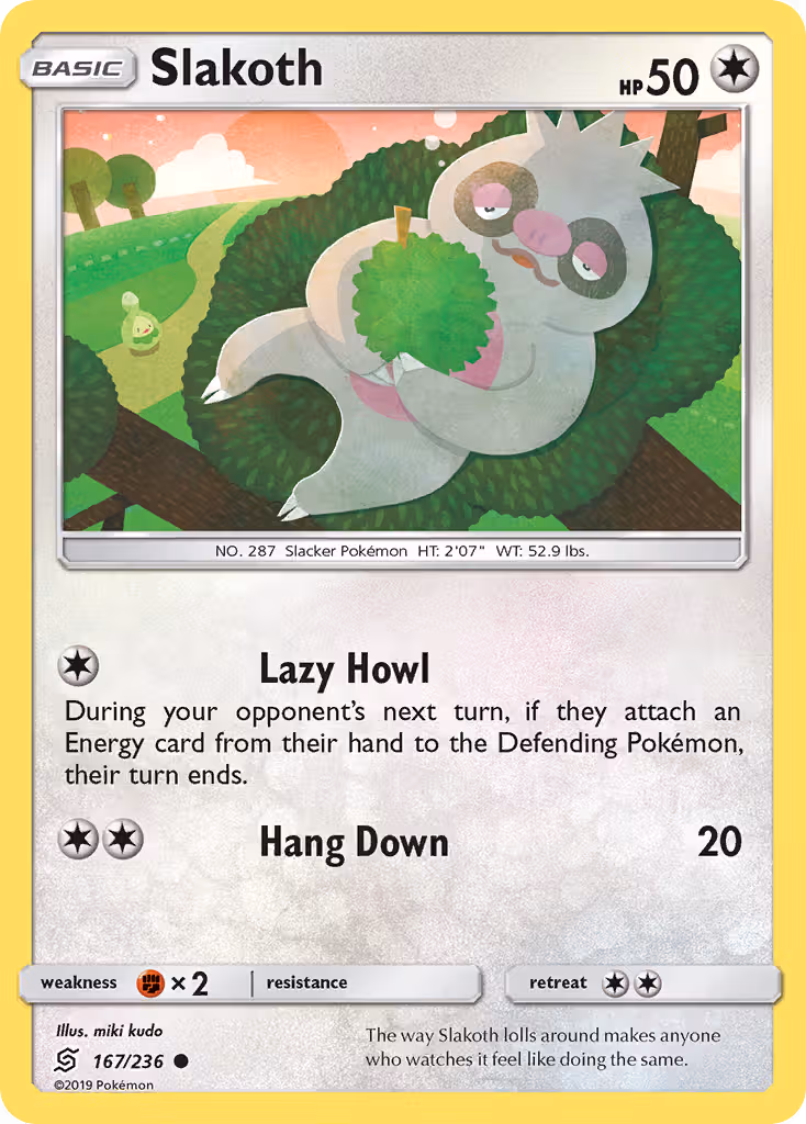 Slakoth 167/236 Pokemon card