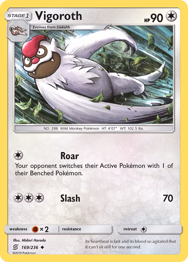 Vigoroth 169/236 Pokemon card