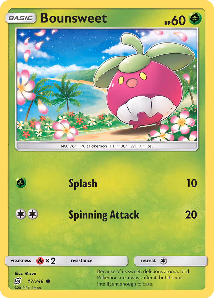 Bounsweet 17/236 Pokemon card