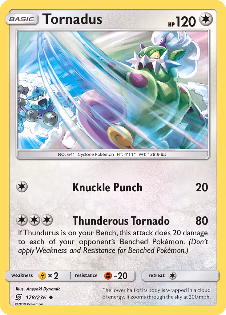 Tornadus 178/236 Pokemon card