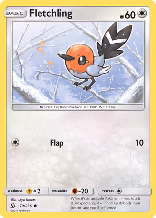 Fletchling 179/236 Pokemon card