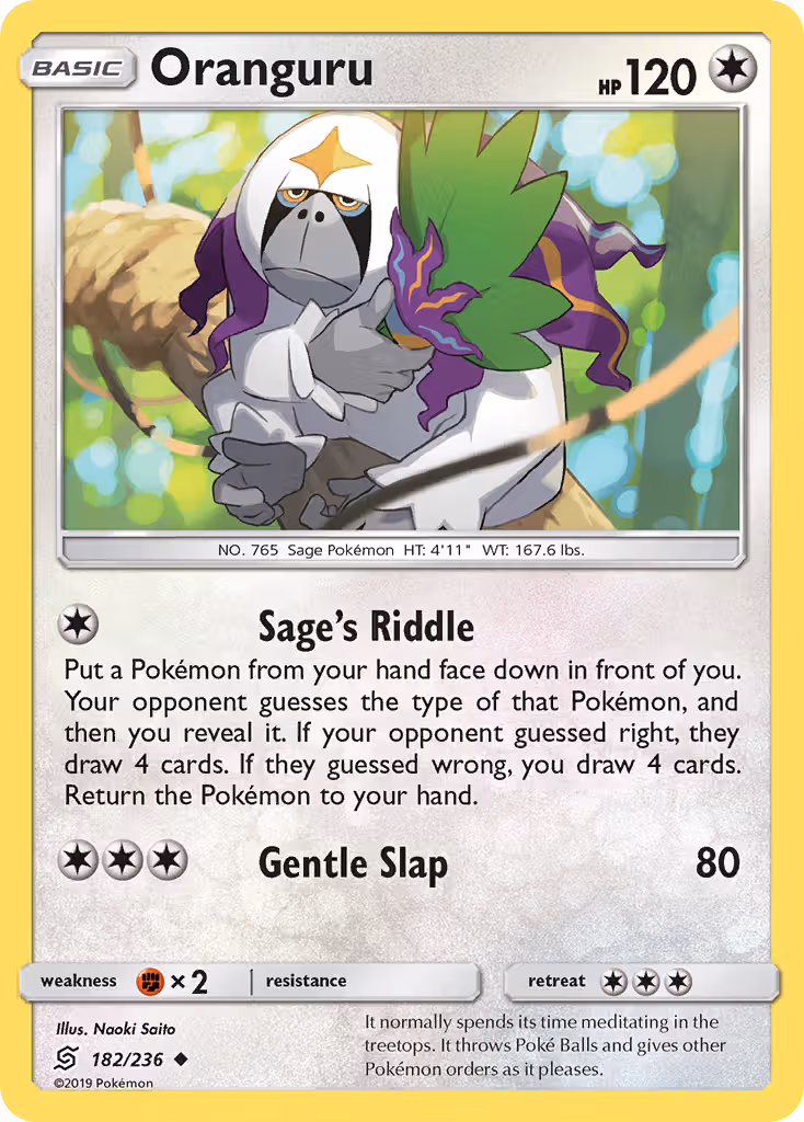 Oranguru 182/236 Pokemon card