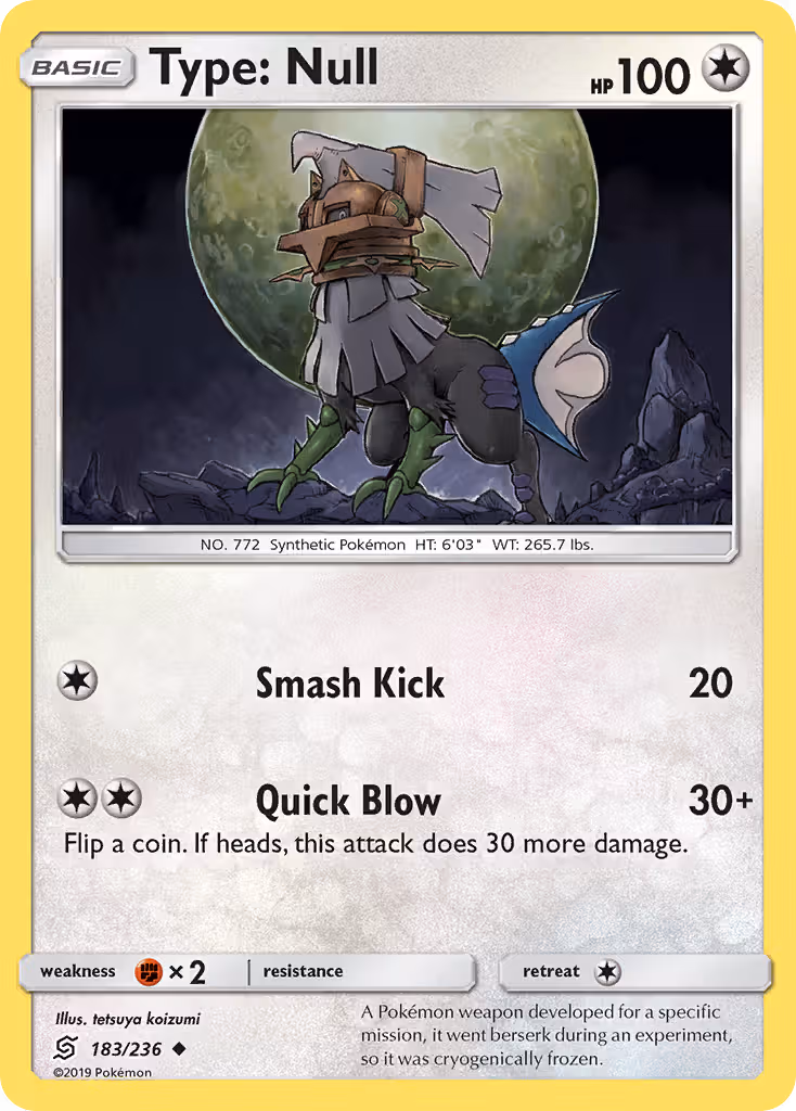 Type: Null 183/236 Pokemon card