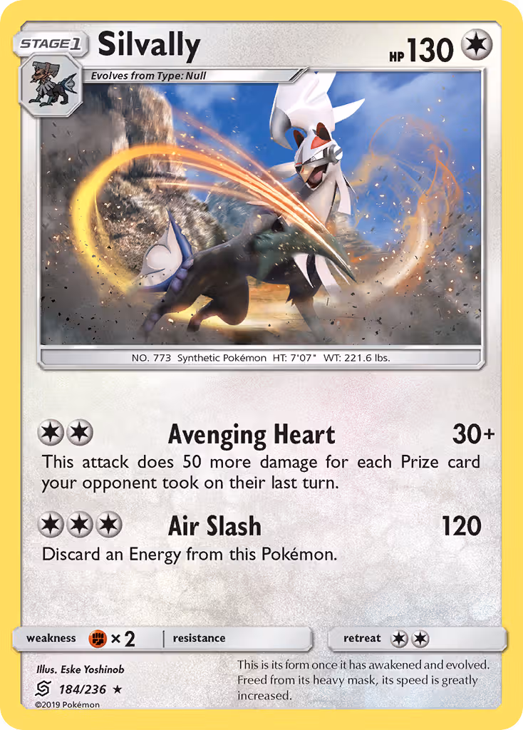 Silvally 184/236 Pokemon card