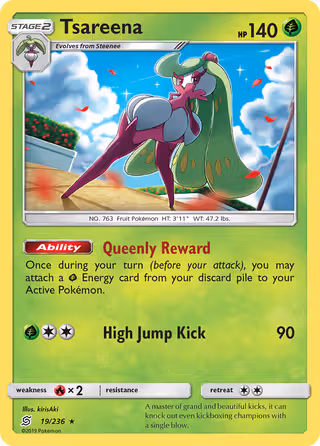 Tsareena 19/236 Pokemon card