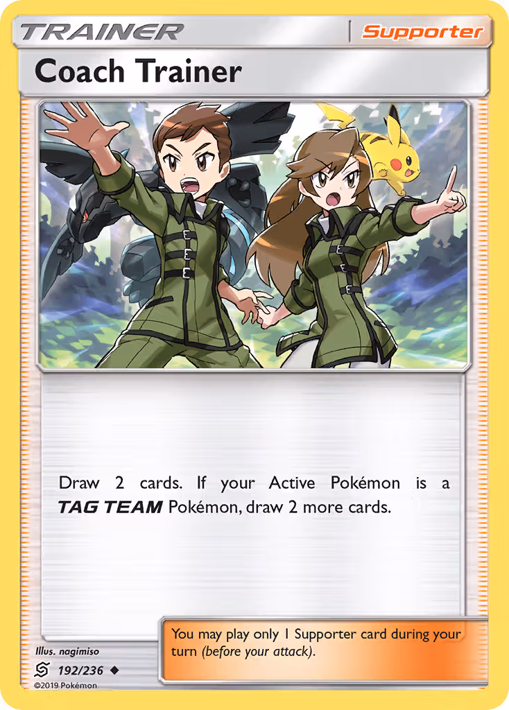 Coach Trainer 192/236 Pokemon card